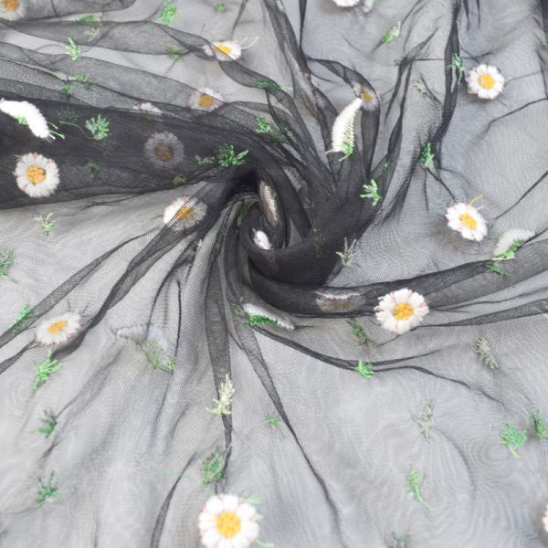 Soft Material Swiss Embroidery Cotton Voile Lace Fabric For Clothing