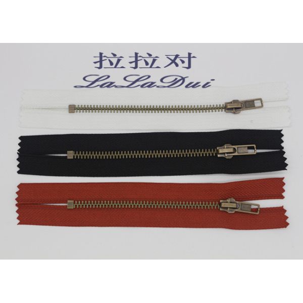 5# Wide Tape Black 6 Inch Separating Zipper , Red / Black / White High End Zippers