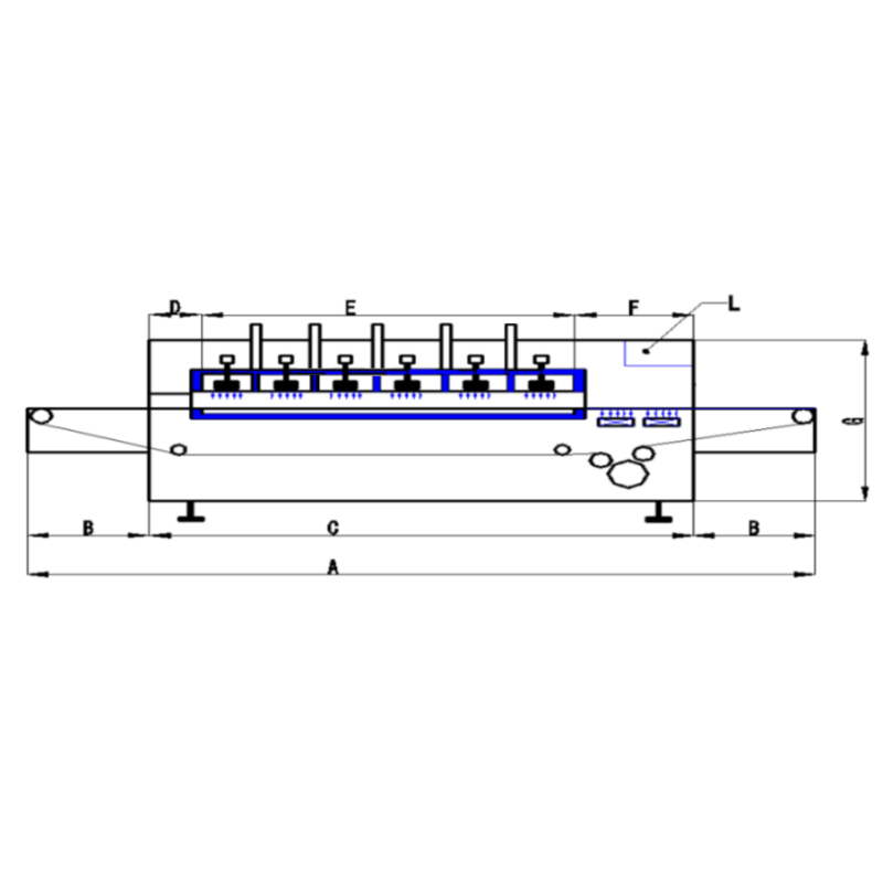 SUS304 30kW Mesh Belt Dryer Tunnel And Continuous Belt Dryer 635mm OEM