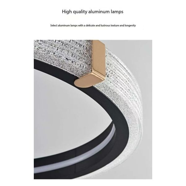 Lumières suspendues modernes à LED créatives en sable cristallin en fer acrylique 3CCT