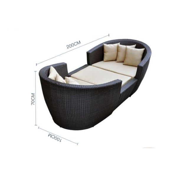 Leisure Aluminium PE Rattan Wicker Sofa sets Outdoor Garden Backyard wicker Patio sofa furniture
