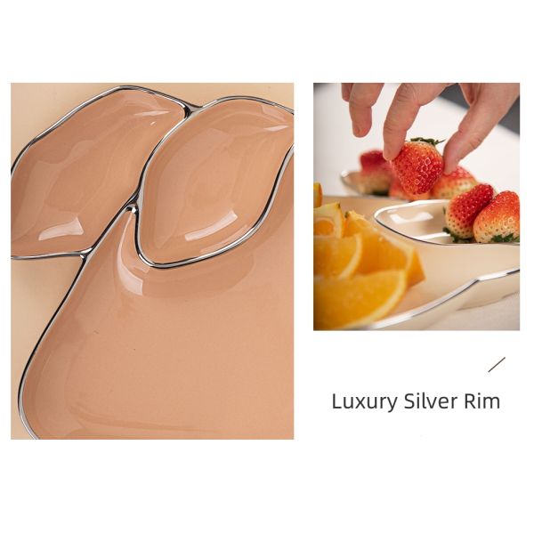 Sustainable and Business Gifts Cute Rabbit Porcelain Snack Dish for Children's Desserts