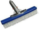 Blue Cleaning Swimming Pool Accessories Stainless Steel Algae Brush With 12cm Handle