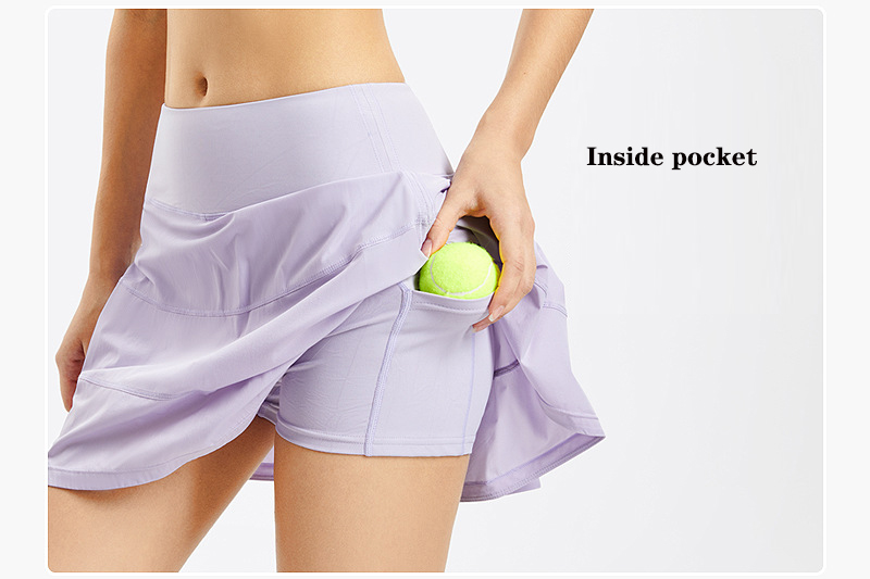 Спорт Skort тенниса одежд гольфа женщин нейлона обходят розовое печатание
