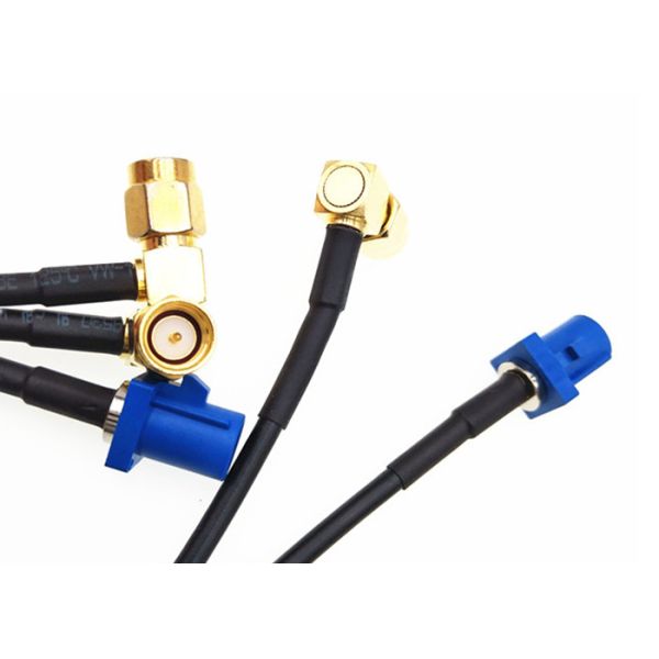 RG174 Fakra To Right Angle SMA Male Connector RF Coaxial Cable Assembly