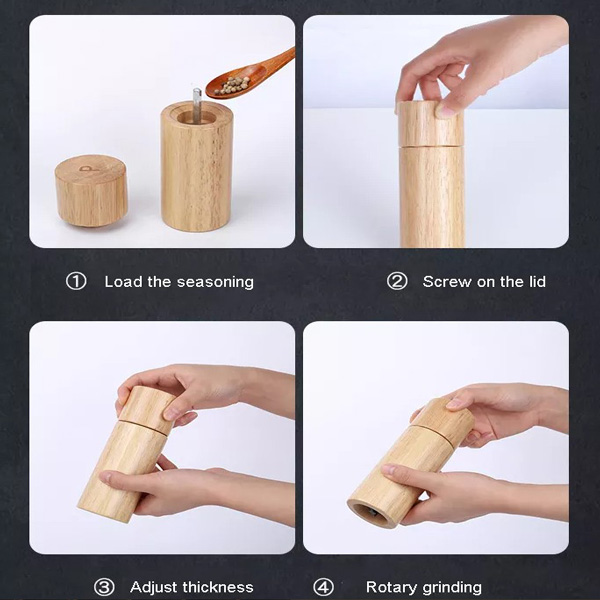 Точильщик перца устройства тар для хранения специи домочадца резиновый деревянный