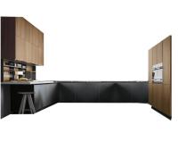 Armários de cozinha baratos feitos sob encomenda modulares simples da madeira maciça para a mobília da cozinha