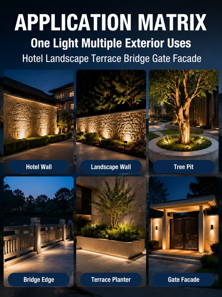 Adjustable Bracket Outside LED Flood Lights Multi Beam Angle For Architectural Sculptures