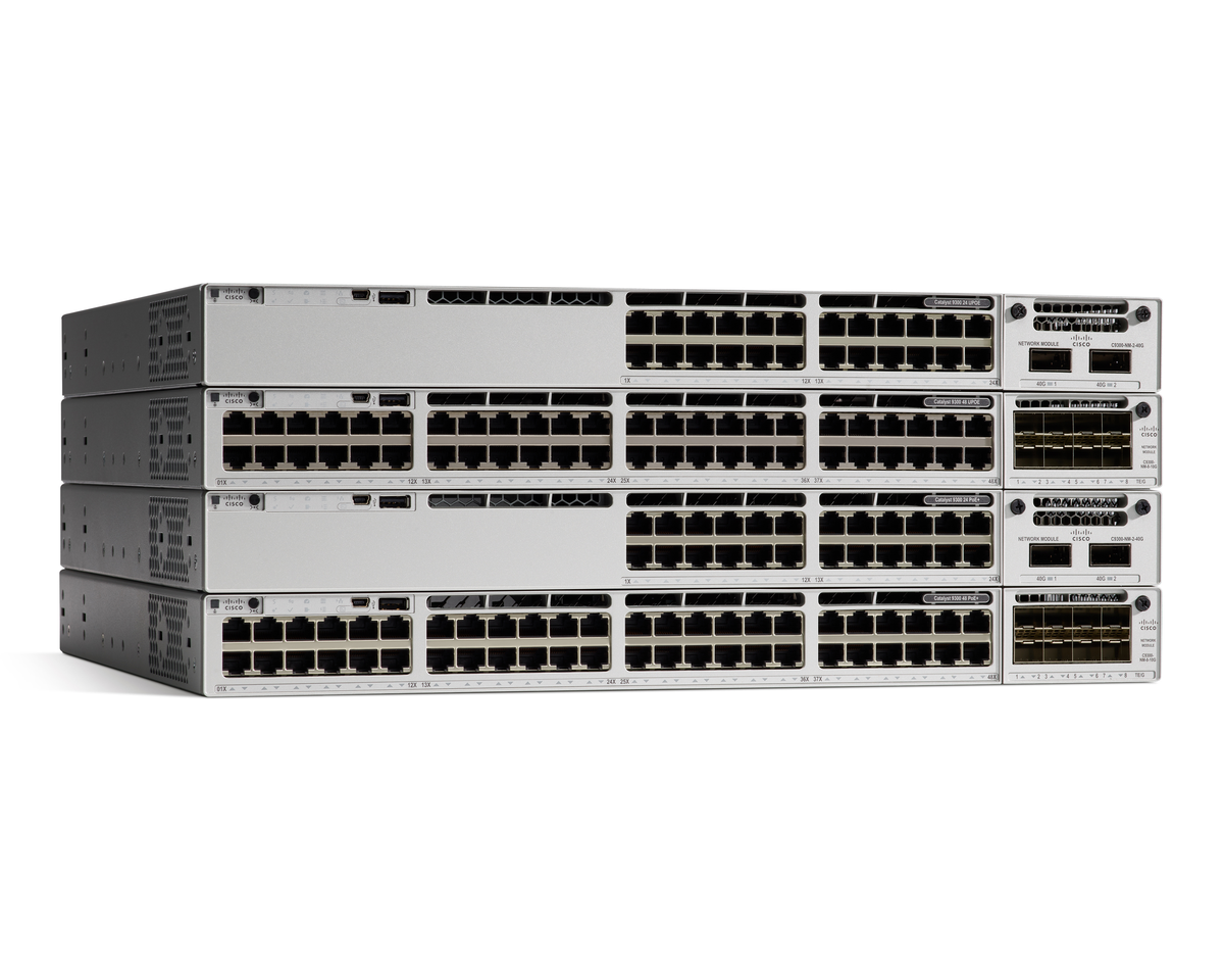 Cisco Catalyst 9300 Switch 24 Ports with 480 Gb/s Capacity and LACP VLAN Support
