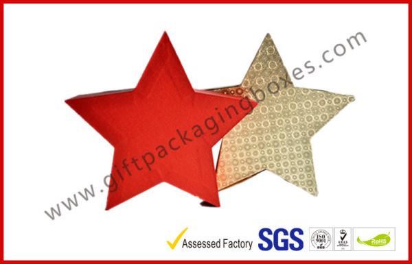 Polygon Rigid Board Luxury Gift boxes , Five Stars Candy Gift Boxes With Special Texture Paper Covering