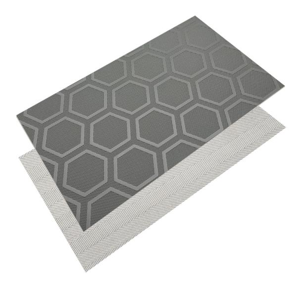 2 Ply non-slip wear-resistant hexagon six-bar pattern pvc conveyor belt