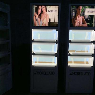 suportes de exposição luxuosos da joia de 400*400*2400mm para o ODM da parte alta das lojas