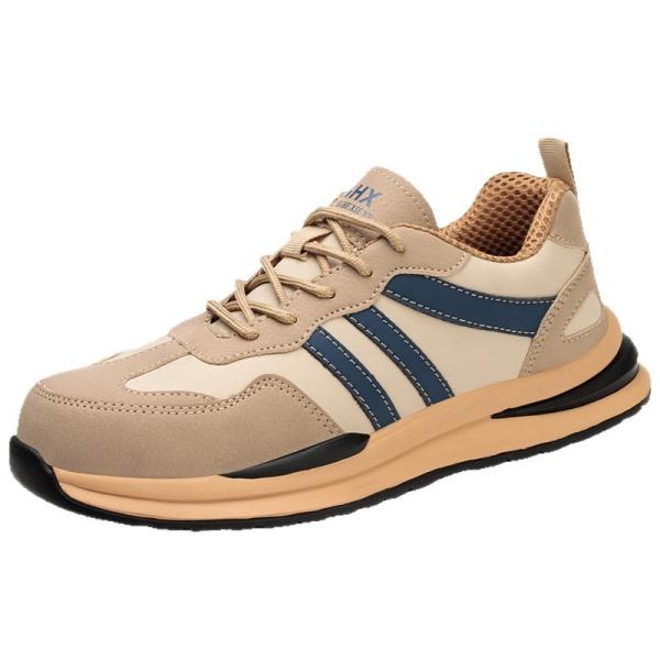 Rubber Sole Microfiber Leather Safety Shoes OEM Steel Toe Anti Smashing Work Shoes For Construction