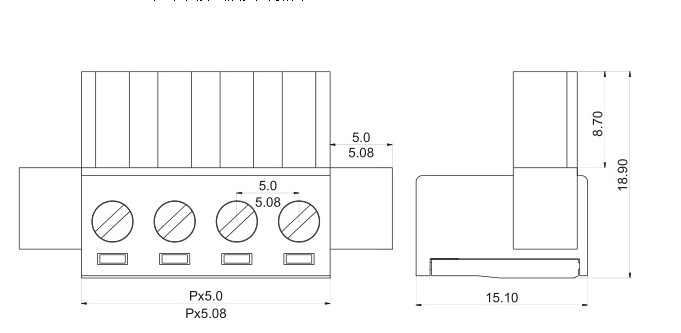 5.08MM 6 терминал винта Pin соединителя XK2EDGKM PA66 6 терминального блока Pin