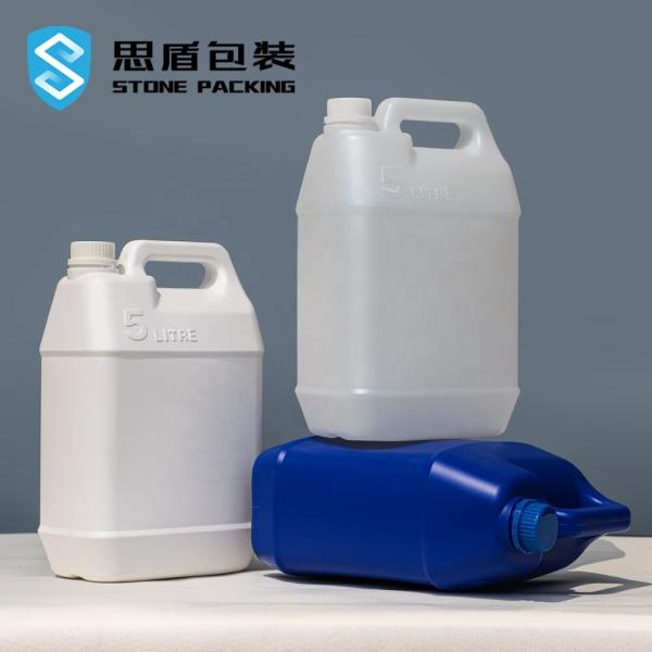 Garrafa plástica do HDPE químico diário de 35mm cilindro plástico 192*125*305mm de 5 litros