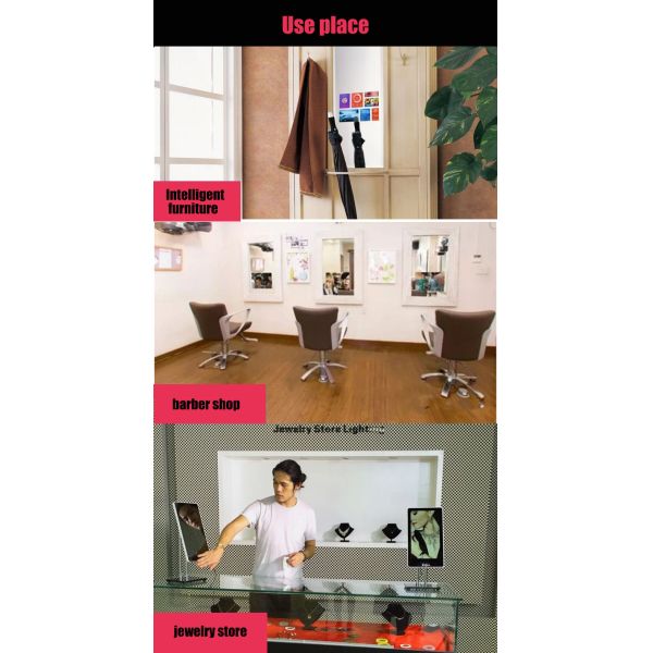 43 Inch Motion Sensor Wall Mount LCD Display Magic Mirror Lcd Advertising Screen