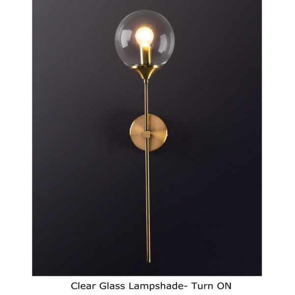 Rose Gold Color glass ball wall sconce for Corridor Living room Studio Bedroom ( WH-OR-07)