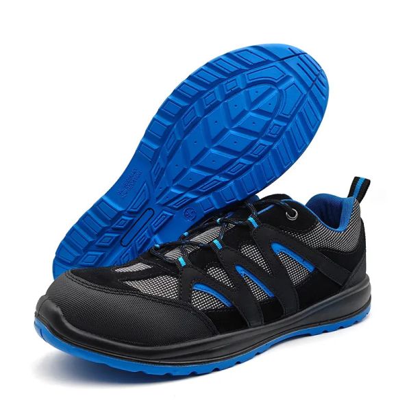 Comfortable Safety Shoes Suede Leather Oxford Steel Toe Work Boots Anti Impact Puncture