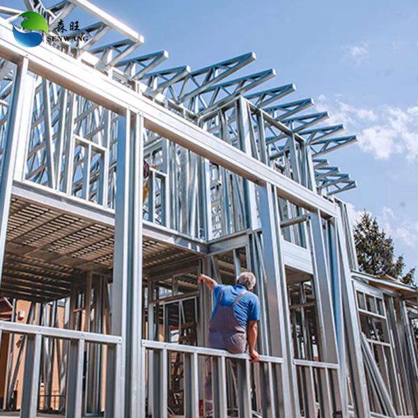 Prefabricated Light Steel Structure Building , Prefab Structural Steel Construction Warehouse