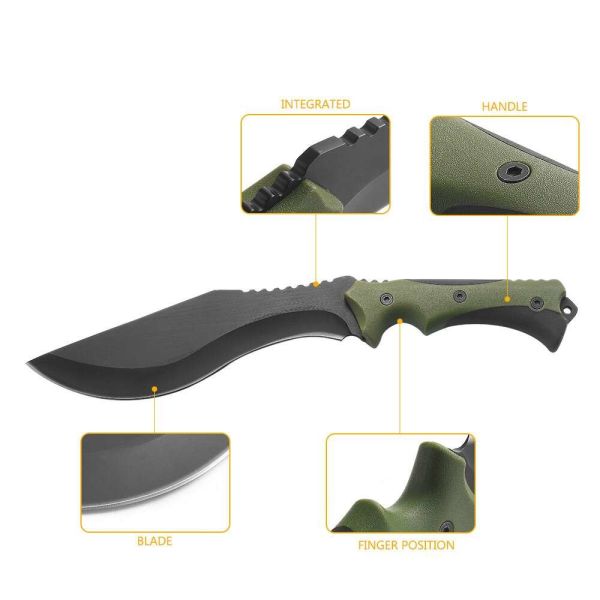 ODM Plastic Handle Stainless Steel Hunting Knife 4mm Blade 13.8in