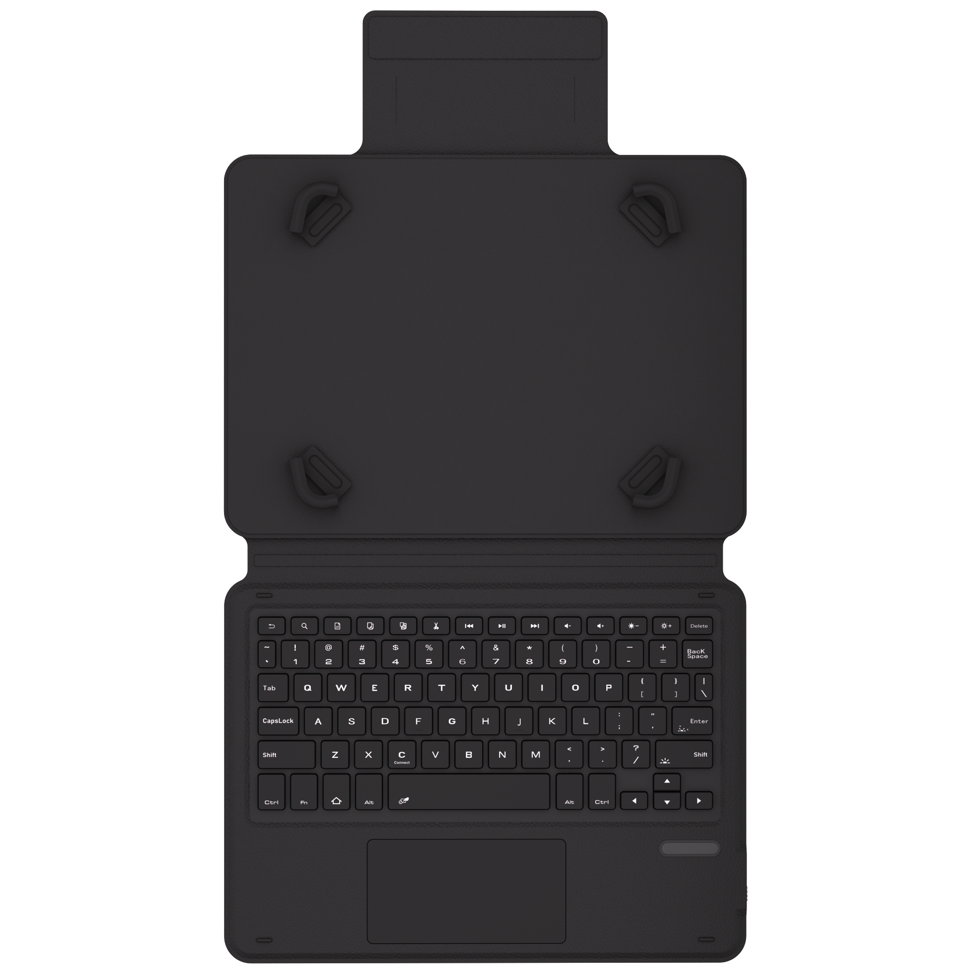 Universal 11 Inch Tablet Keyboard Case for Xiaomi Pad 5/6, 7-Color Backlight PU Leather Folio Cover With Pen Slot OEM Wholesale