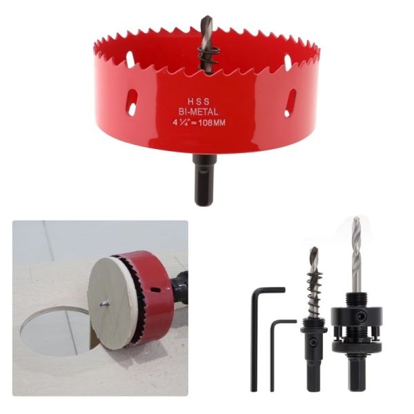 108mm (4-1/4″) M42 Cobalt Bi-Metal Hole Saw – Custom Industrial Size for Solar Junction Boxes, Cable Trays & Pump Connections