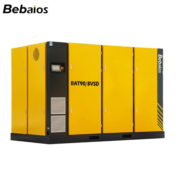 Energy Saving Two Stage Rotary Air Compressor With Cooling System Low Noise Operation