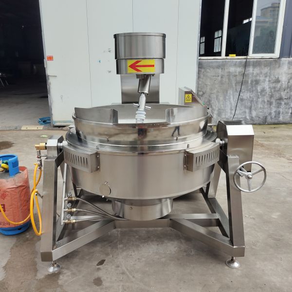 500L Industrial Gas Steam Jacketed Kettle 304 Stainless Steel Large Capacity Cooking Pot Food Factory Equipment