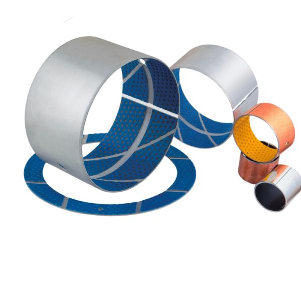 Metal-Polymer Plain Bearings Oil/Grease Lubricated Bushing With Blue POM Coated Self Lubricating Bearing