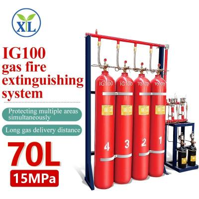 Preço de fábrica Ig100 Sistema extintor de incêndio 70L/10MPa para extinção de incêndios de museu