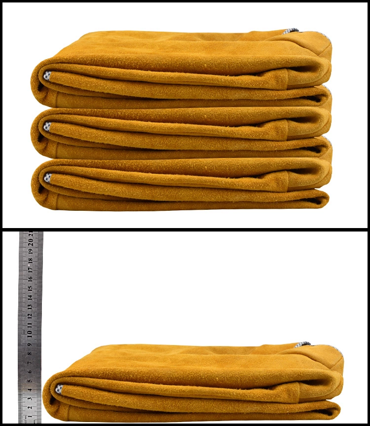 Durable Cow Leather Welding Clothes Long Coat Apron Protection Clothes PPE Safety Wear