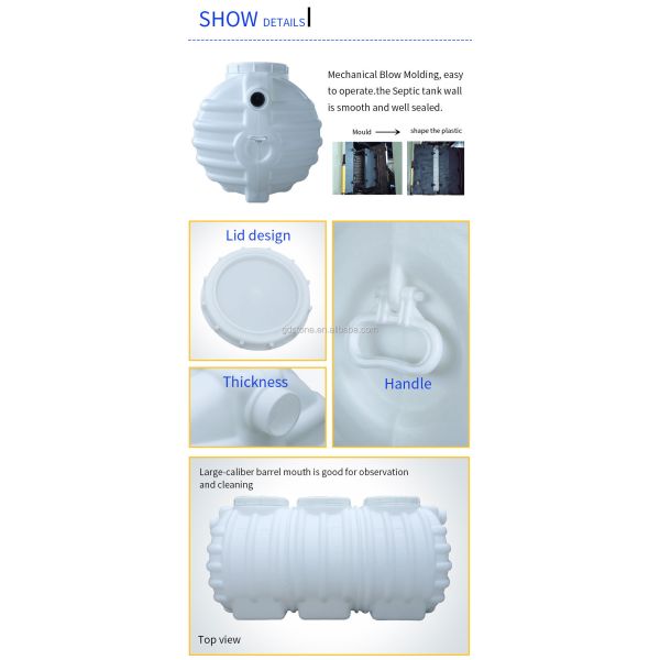 850*1750mm RV Septic Storage HDPE Plastic Water Tanks 1800mm 1850mm 1950mm