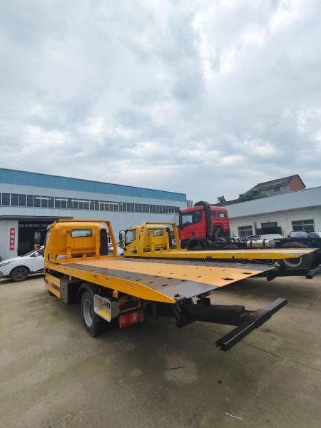 4 Tons Heavy Flat Sliding Rotary Trailer Towing Wrecker 4 Tons Hydraulic Winch diesel Engine