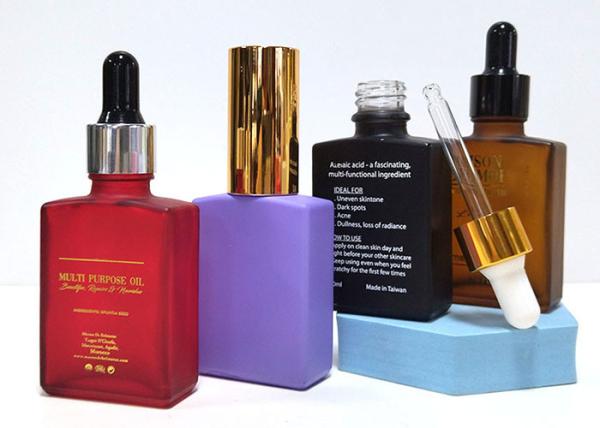 Cosmetic Packaging Empty 30 Ml Square 1 Oz Glass Dropper Bottles With Paper Box
