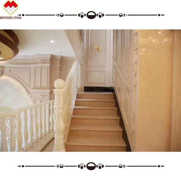 Standard or Customized Size White Onyx Marble Alabaster Stair Baluster for Luxury Homes