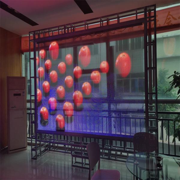 Vente à chaud d'un écran de film transparent à LED flexible à couleur ultra-mince pour le verre du centre commercial ou les vitrines