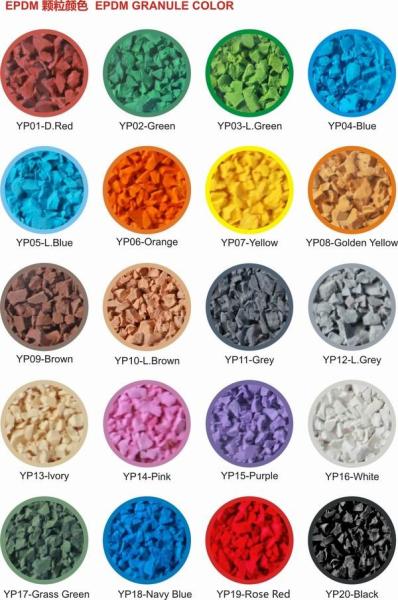 Customized EPDM Rubber Pellets Green / Blue / Yellow Rubber Pellets For Playground
