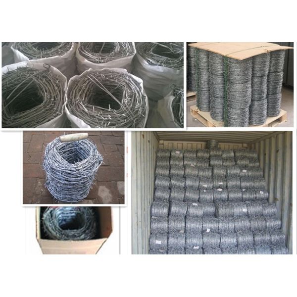 Double Strand 2MM Coiled Barbed Wire Mesh , Highway GI Wire Mesh