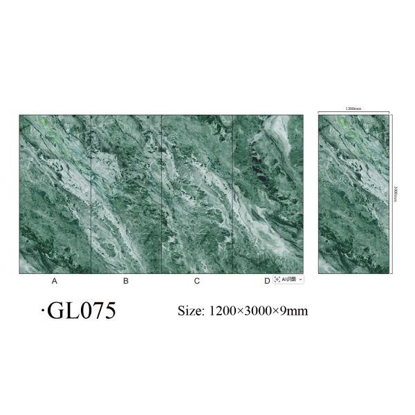 UV 3D PVC Marble Sheet Embossed Waterproof Fireproof Luxury Glossy Interior Wall Panel Decor