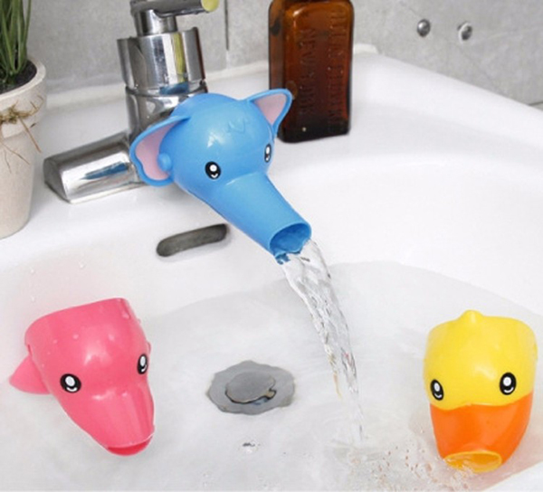 Cute Sink Kids Faucet Extender Baby Bath Tap Bathroom , Water Faucet Extender