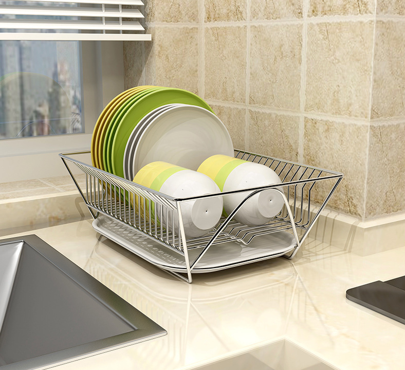 37.5cm Length 1KG Steel Kitchen Basket Rack For Dish Drying