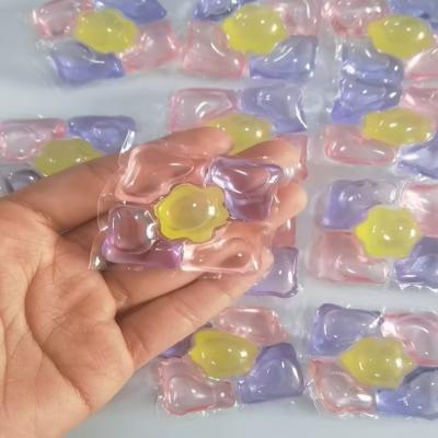 Yellow Purple Pink 5 In 1 Laundry Pods High Efficiency Detergent Pods