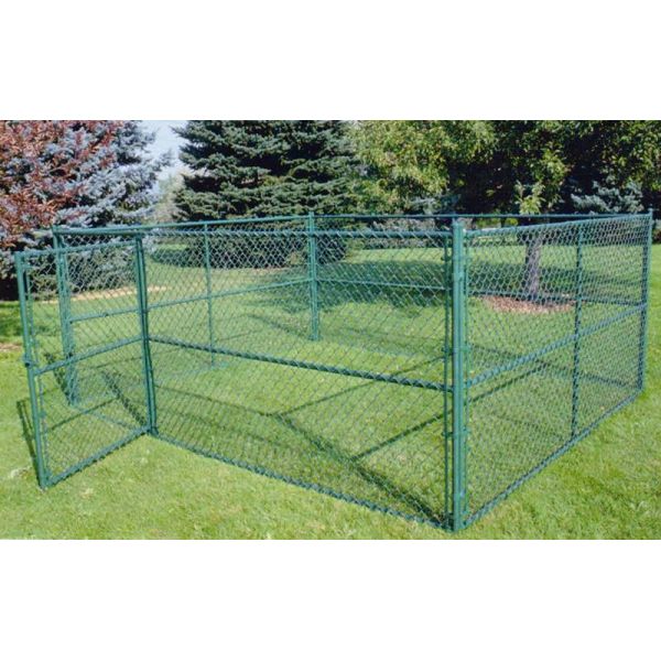1.8mx2mx3m  OD32mm pre-galvanized tube mesh 50mm x 50mm chain link dog kennel