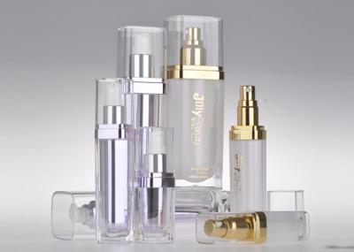 Texture purple shape column Empty Lotion Bottles PMMA 60ml