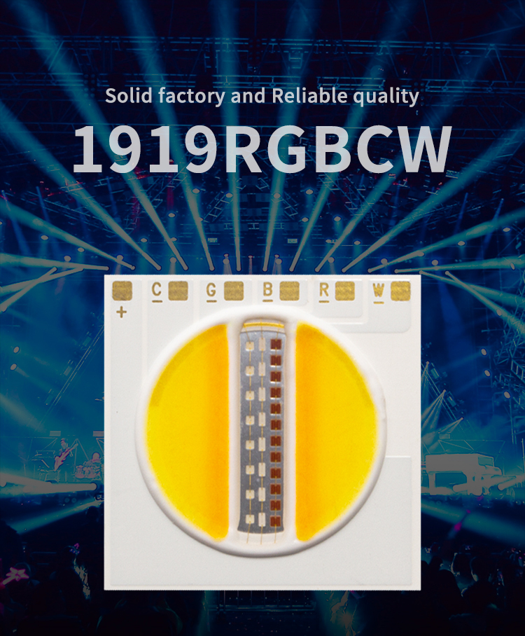 Мощный настраиваемый светодиод COB RGBCW 25W 20V-24V LED COB Chip
