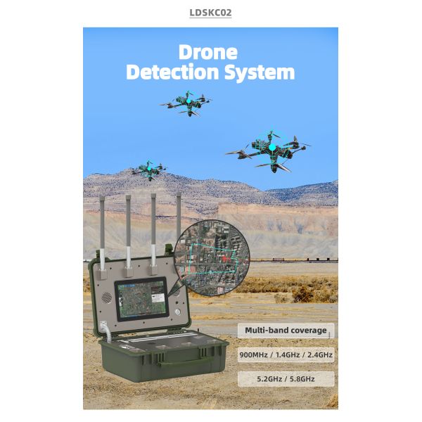 Wireless Portable Drone Detector with Compact & Lightweight Design for Quick Setup in Field Security