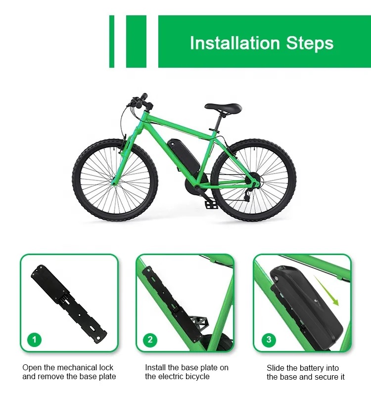 Аккумулятор высокопроизводительного E Bike для Hailong Case 250w/350w/500w Мотор черный