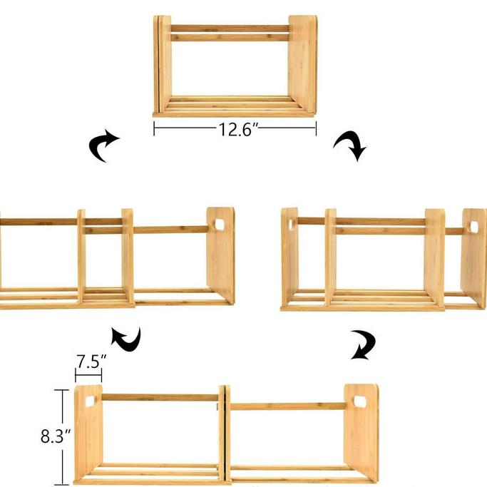Simple Student Book Storage Shelf Office Desk Bookshelf Home Bamboo File Organizer