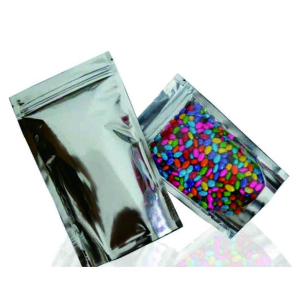 Food packing 3 side sealing bag stand up plastic pouch , food grade zip bag