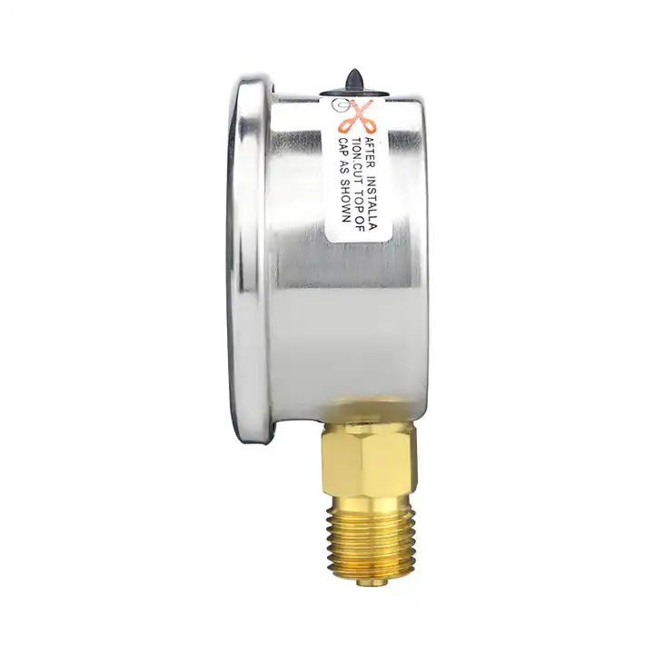 Glycerol Filled Manometer 50mm -1-600Bar Pressure Gauge For Liquid Gas with 2.5% Accuracy